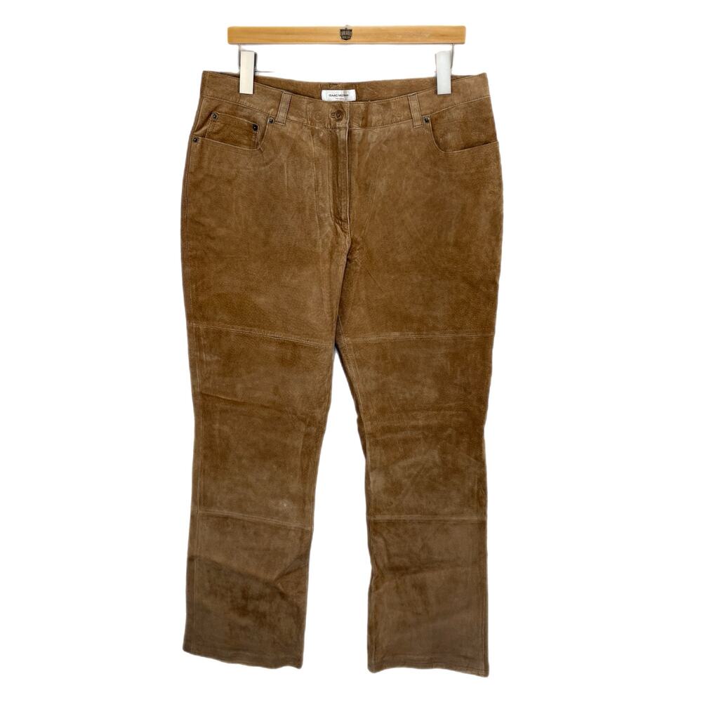 Isaac Mizrahi for Target Light Brown Leather Suede Pants - Women's Size 14